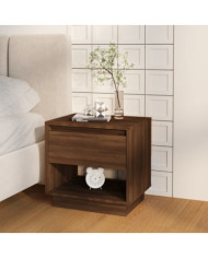 Table de chevet Chêne marron 45x34x44 cm bois d'ingénierie | Mobilier & Déco