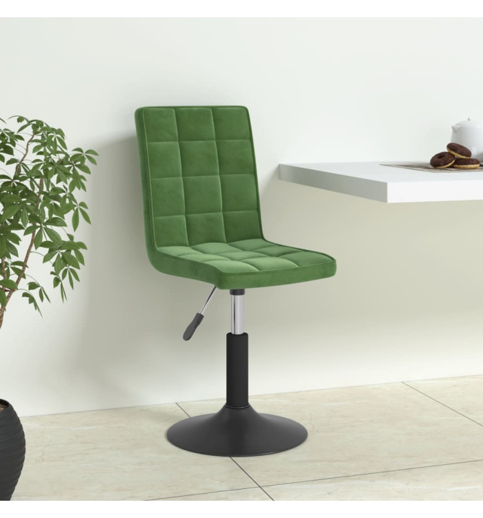 Chaises pivotantes à manger lot de 6 vert foncé velours | Mobilier & Déco