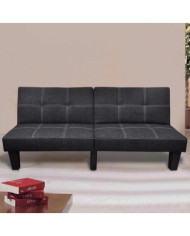 Canapé-lit réglable Tissu Noir | Mobilier & Déco