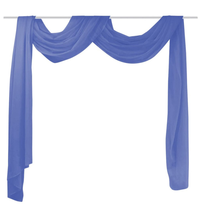 Rideau Voile 140 x 600 cm Bleu royal | Mobilier & Déco