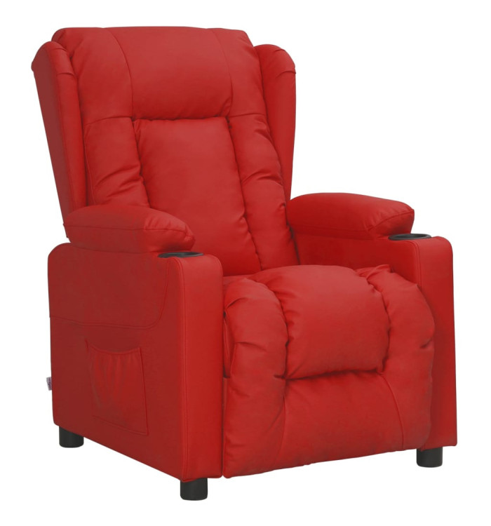 Fauteuil inclinable Rouge bordeaux Similicuir | Mobilier & Déco