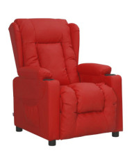 Fauteuil inclinable Rouge bordeaux Similicuir | Mobilier & Déco