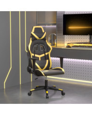 Chaise de jeu Noir et doré Similicuir | Mobilier & Déco