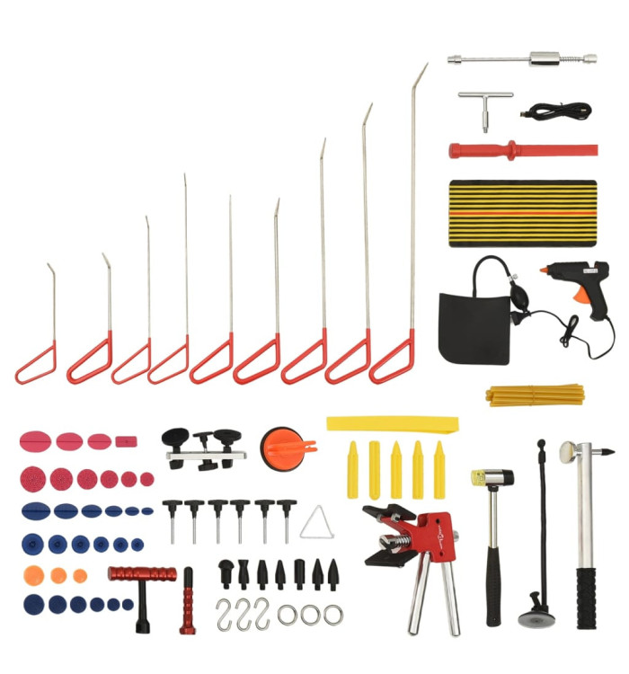 Kit d'outils de débosselage sans peinture 76 pcs | Mobilier & Déco