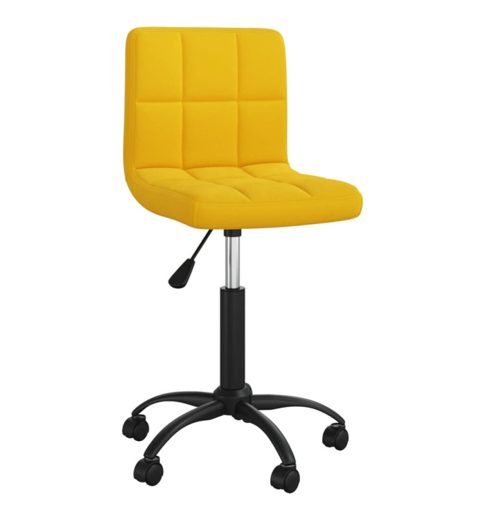 Chaise pivotante de salle à manger Jaune moutarde Velours | Mobilier & Déco