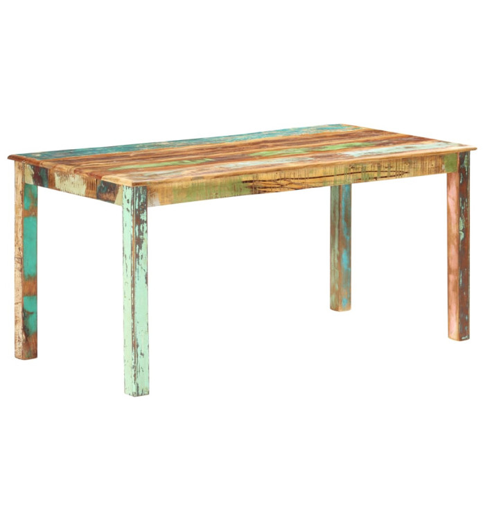 Table de salle à manger Bois de récupération solide 160x80x76cm | Mobilier & Déco