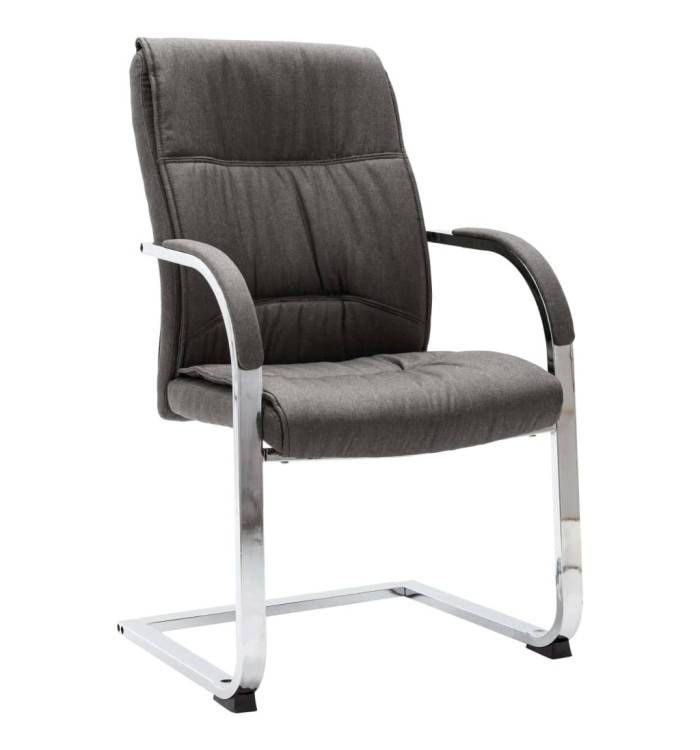 Chaise de bureau cantilever Gris Tissu | Mobilier & Déco