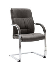 Chaise de bureau cantilever Gris Tissu | Mobilier & Déco