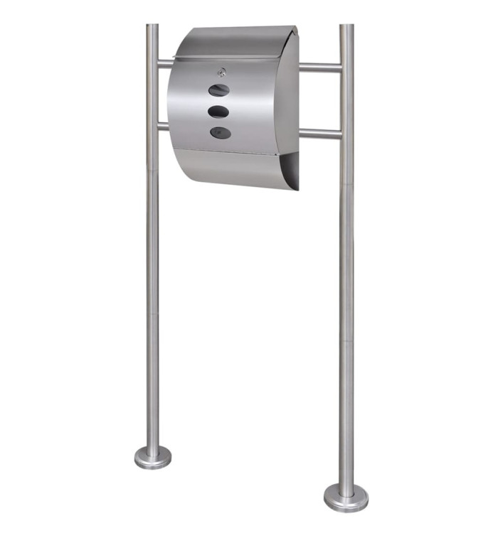 Boîte à lettre sur support en acier inoxydable | Mobilier & Déco