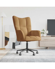 Chaise de relaxation Marron Velours | Mobilier & Déco