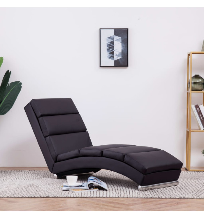 Chaise longue Marron Similicuir | Mobilier & Déco