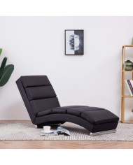 Chaise longue Marron Similicuir | Mobilier & Déco