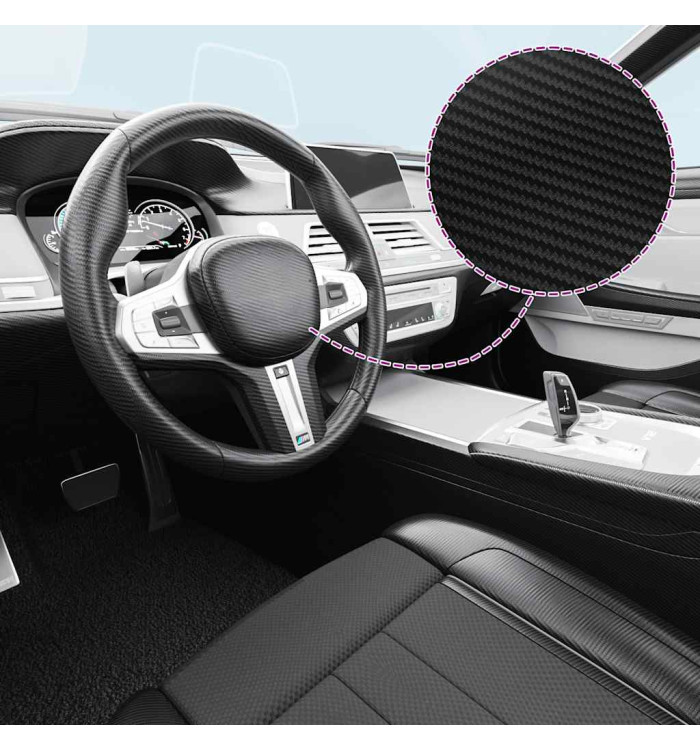 Film 3D de voiture Noir 100x150 cm | Mobilier & Déco