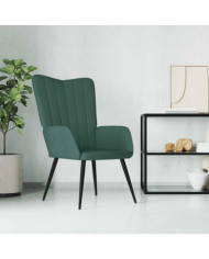 Chaise de relaxation Vert foncé Velours | Mobilier & Déco
