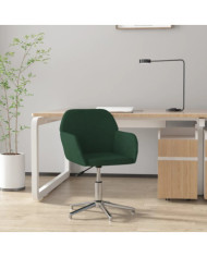 Chaise pivotante de bureau Vert foncé Tissu | Mobilier & Déco