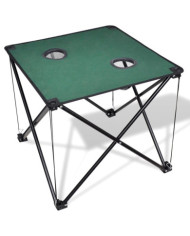 Table de camping pliante vert foncé | Mobilier & Déco