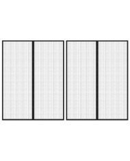 Rideaux de porte anti-insectes 2 pcs et aimants noir 230x160 cm | Mobilier & Déco