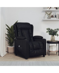 Fauteuil inclinable électrique Noir Similicuir | Mobilier & Déco