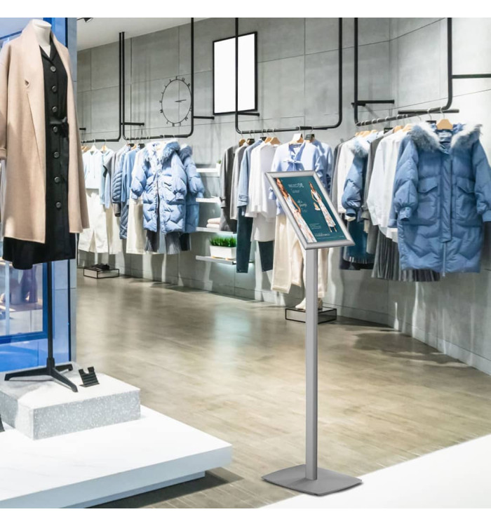 Europel Support informatif avec cadre clipsé A4 25 mm Aluminium | Mobilier & Déco