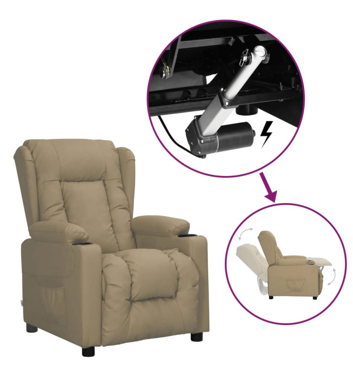 Fauteuil Cappuccino Similicuir | Mobilier & Déco