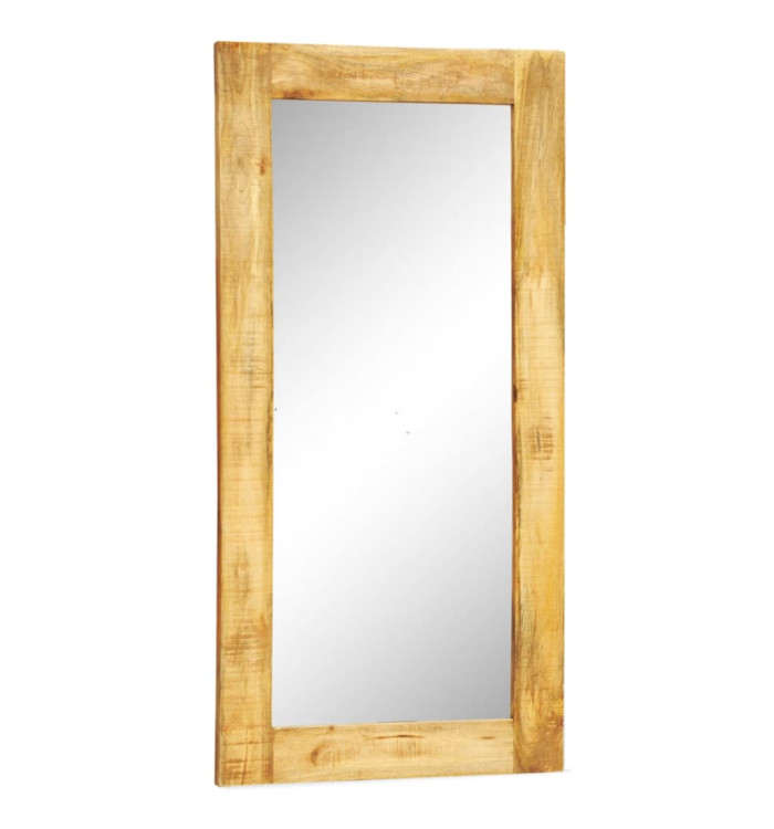 Miroir mural en bois massif Rectangulaire 120 x 60 cm | Mobilier & Déco