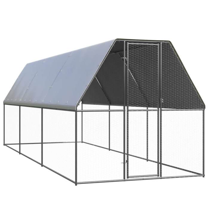 Poulailler d'extérieur 2x6x2 m Acier galvanisé | Mobilier & Déco