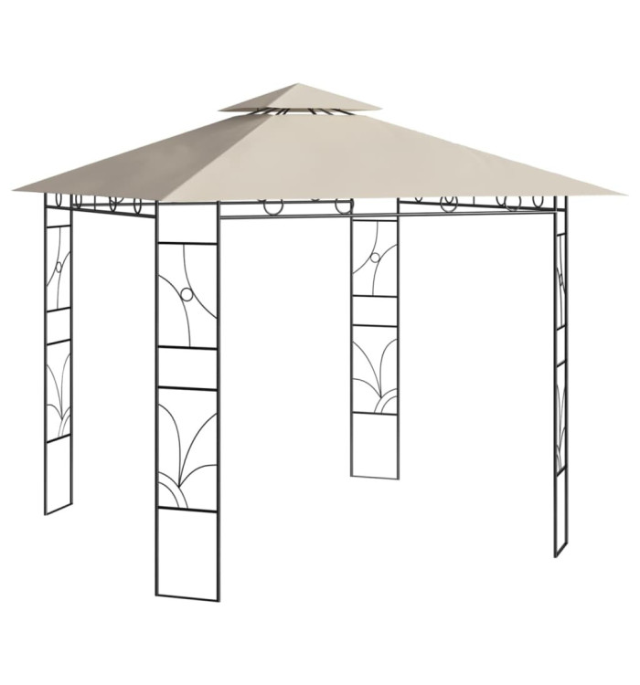 Belvédère 3x3x2,7 m Crème 160 g/m² | Mobilier & Déco