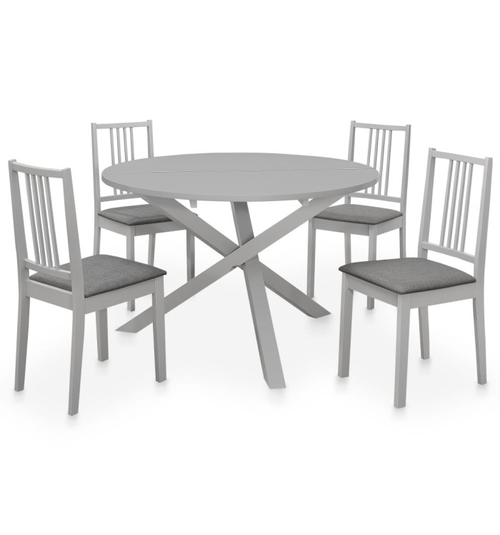 Mobilier de salle à manger 5 pcs MDF Gris | Mobilier & Déco