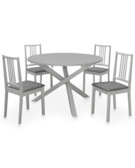 Mobilier de salle à manger 5 pcs MDF Gris | Mobilier & Déco