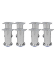 Pieds ronds de canapé 8 pcs Chrome 120 mm | Mobilier & Déco