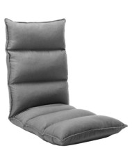 Chaise pliable de sol Gris clair Tissu | Mobilier & Déco