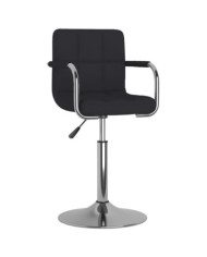Chaise de salle à manger Tissu Noir | Mobilier & Déco