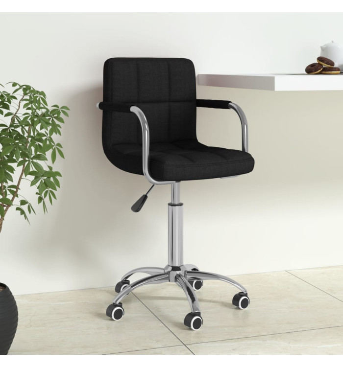Chaise pivotante de bureau Noir Tissu | Mobilier & Déco