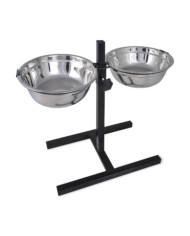 Support réglable avec 2 bols de 41 L pour chien | Mobilier & Déco