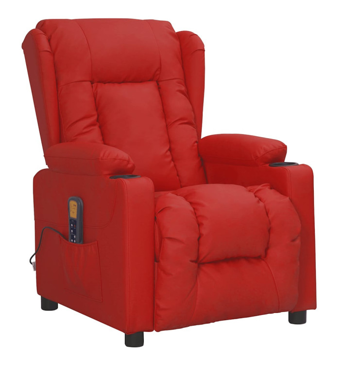 Fauteuil de massage Rouge bordeaux Similicuir | Mobilier & Déco