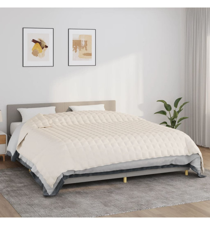 Couverture lestée Crème clair 220x260 cm 15 kg Tissu | Mobilier & Déco