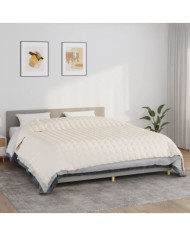 Couverture lestée Crème clair 220x260 cm 15 kg Tissu | Mobilier & Déco