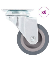 8 pcs Roulettes pivotantes 50 mm | Mobilier & Déco