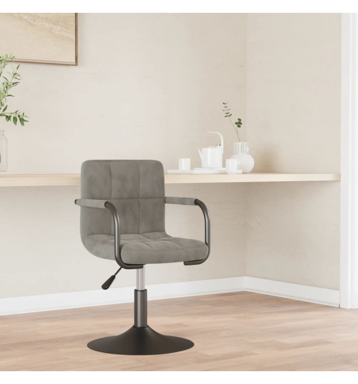 Tabouret de bar Gris clair Velours | Mobilier & Déco