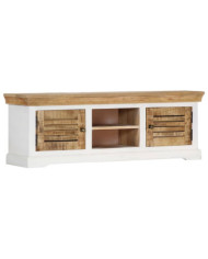 Meuble TV 118x30x40 cm Bois de manguier massif | Mobilier & Déco