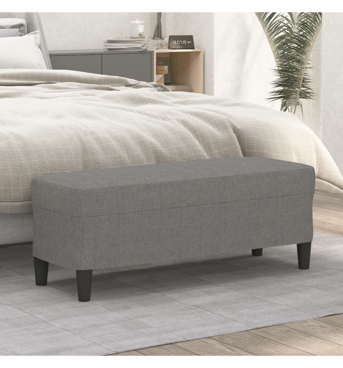 Banc Gris foncé 100x35x41 cm Tissu | Mobilier & Déco