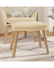 Repose-pied Blanc crème 45x29,5x35 cm Velours | Mobilier & Déco