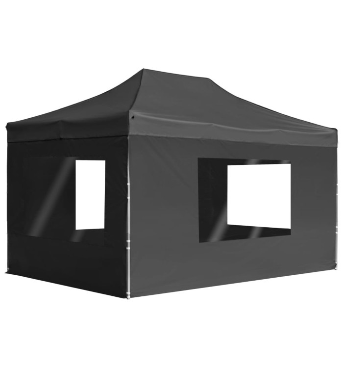 Tente de réception pliable à parois Aluminium 4,5x3m Anthracite | Mobilier & Déco
