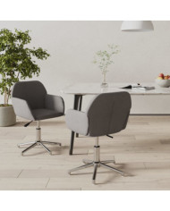 Chaises pivotantes à manger lot de 2 Gris clair Tissu | Mobilier & Déco