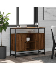 Buffet chêne marron 100x35x80 cm bois d'ingénierie | Mobilier & Déco