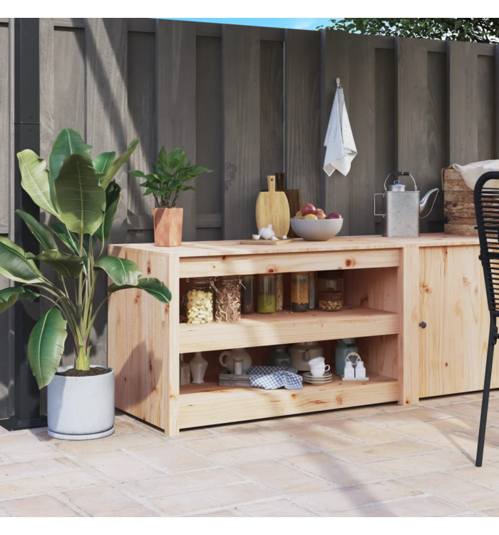 Armoire de cuisine d'extérieur 106x55x64 cm bois de pin massif | Mobilier & Déco