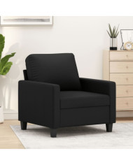 Fauteuil Noir 60 cm Similicuir | Mobilier & Déco