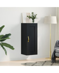 Armoire murale noir 34,5x34x90 cm bois d'ingénierie | Mobilier & Déco