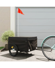 Remorque de vélo noir 45 kg fer | Mobilier & Déco