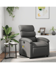 Fauteuil de massage inclinable Gris Similicuir | Mobilier & Déco